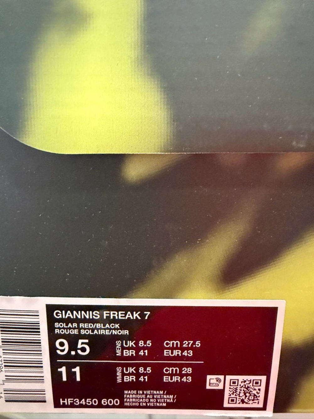 Nike Giannis Freak 7 Red Men's Athletic Sneakers - Picture 6 of 7